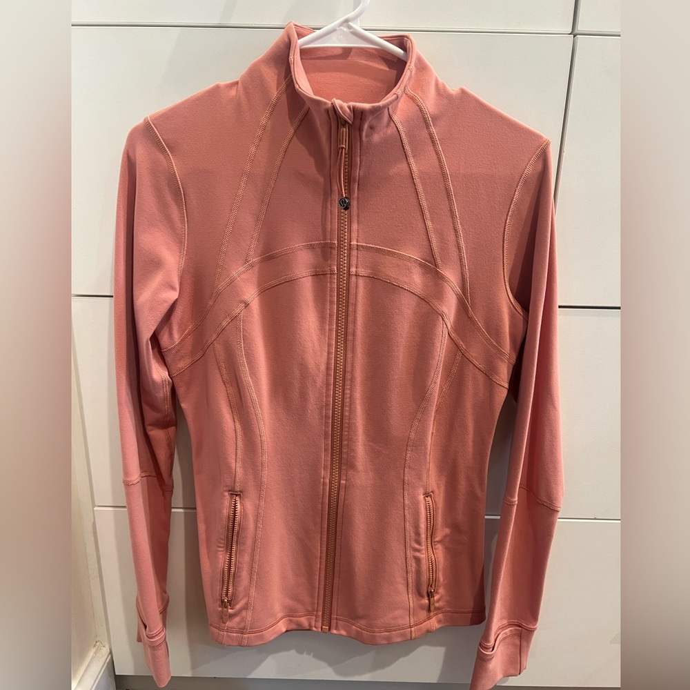 Lululemon define jacket. Like new! Worn once. Beautiful peach color.